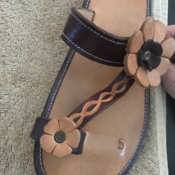 Hecho in México leather sandals size 8 - Picture 1 of 3